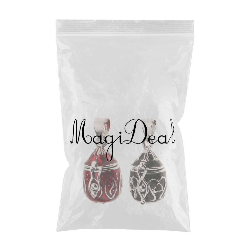 2 Pieces Enamel Openable Cremation Keepsake Urn Pendant for Chain Necklace