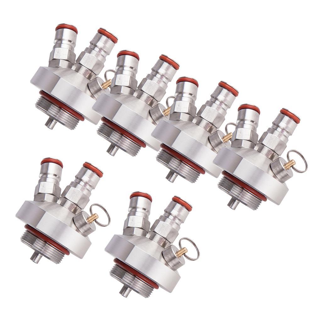 6pcs Stainless Steel Mini Keg Beer Growler Spear Taps Dispenser