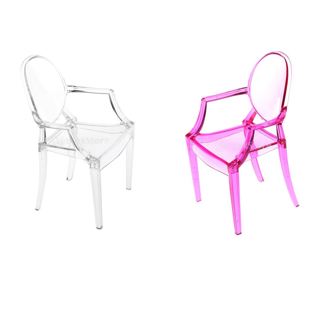 2pcs 1/6 Plastic Dining Chairs Furniture for 29cm Dolls Armchair