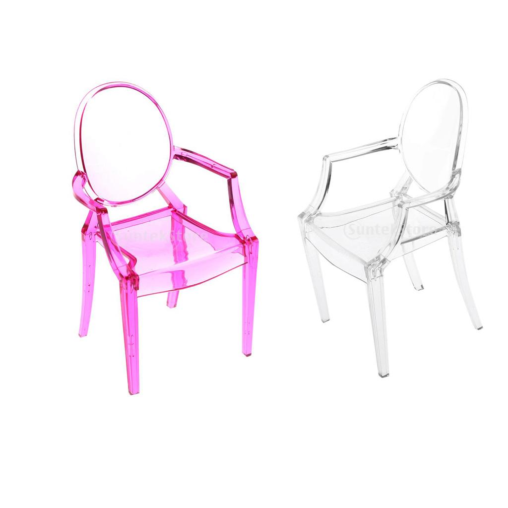 2pcs 1/6 Plastic Dining Chairs Furniture for 29cm Dolls Armchair