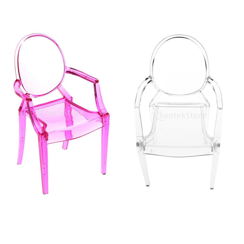 2pcs 1/6 Plastic Dining Chairs Furniture for 29cm Dolls Armchair