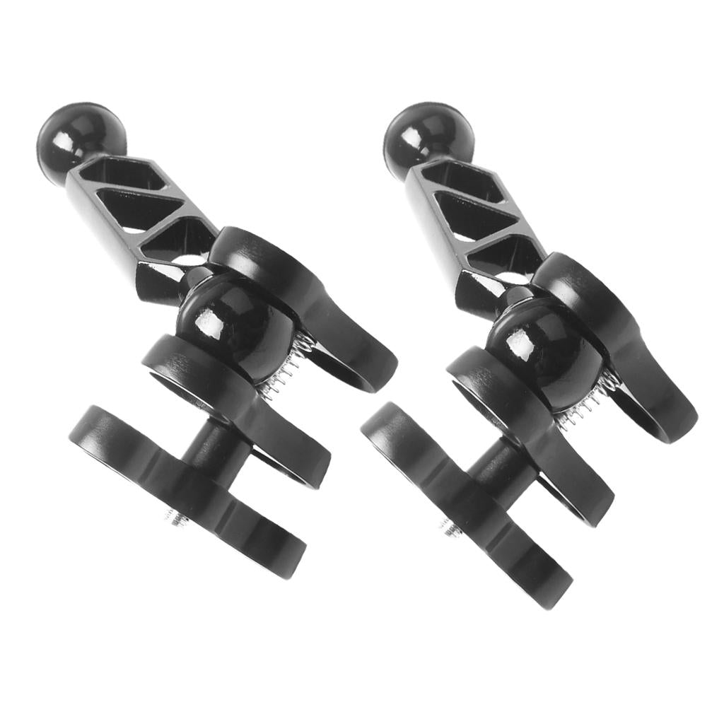 2 Pieces Scuba Diving Light Clip Dual Ball Joint Arm Clamp for Camera Torch