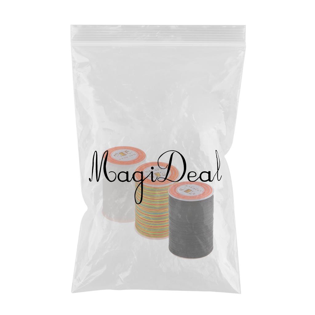 3 Rolls 0.35mm Round Polyester Waxed Thread Sewing Stitching DIY Craft