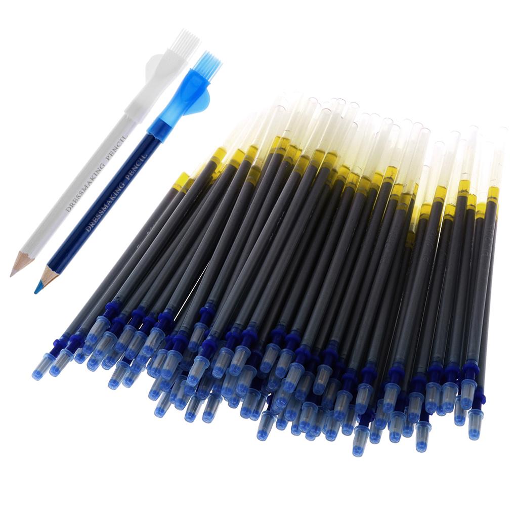 2Pcs Tailors Chalk For Sewing Dressmakers & 100Pcs Silver Making Pen Pencil