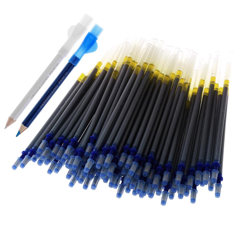 2Pcs Tailors Chalk For Sewing Dressmakers & 100Pcs Silver Making Pen Pencil