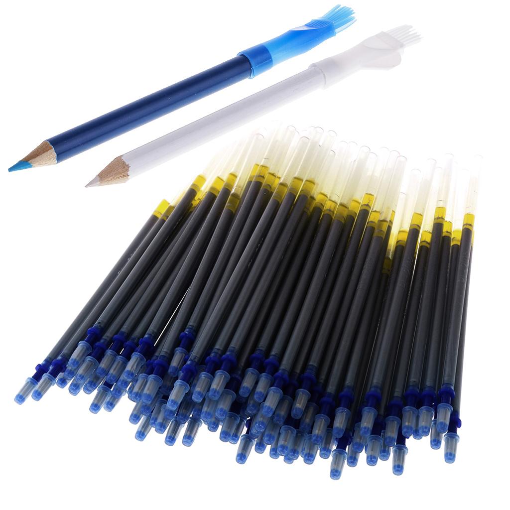 2Pcs Tailors Chalk For Sewing Dressmakers & 100Pcs Silver Making Pen Pencil