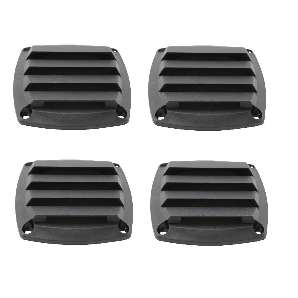4pcs Marine Vents Hull Air Vent Boat for 3 Inch Tube Hose - Black