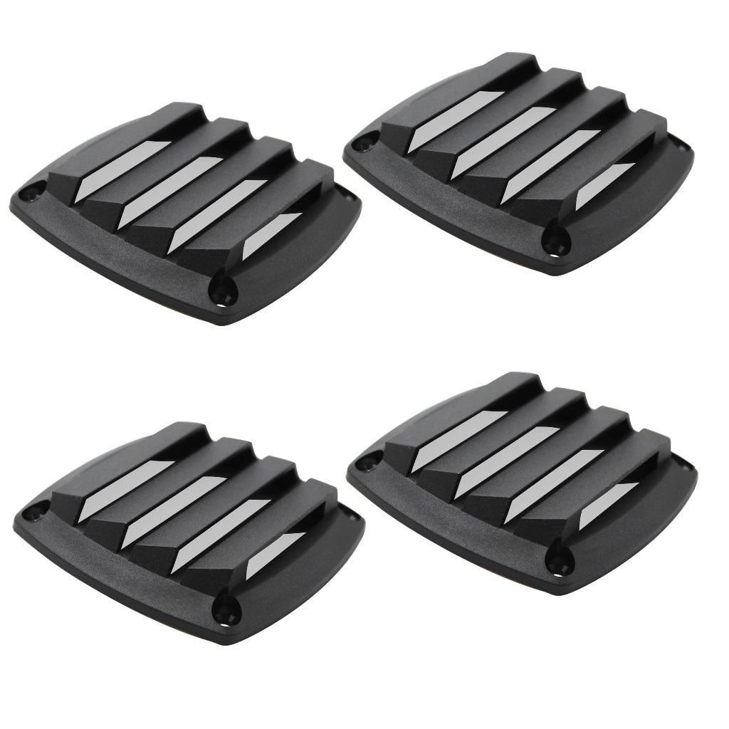 4pcs Marine Vents Hull Air Vent Boat for 3 Inch Tube Hose - Black