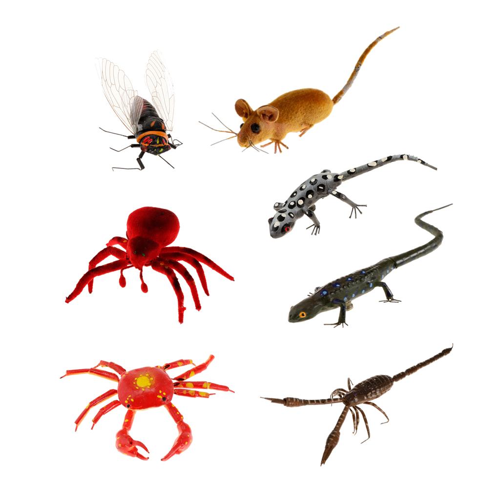 7Pieces Highly Simulated Clay Insects Random Color Animals Model Toys