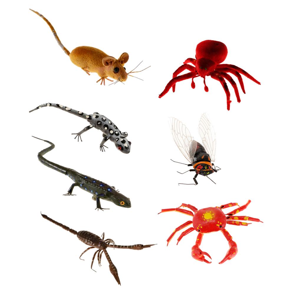 7Pieces Highly Simulated Clay Insects Random Color Animals Model Toys