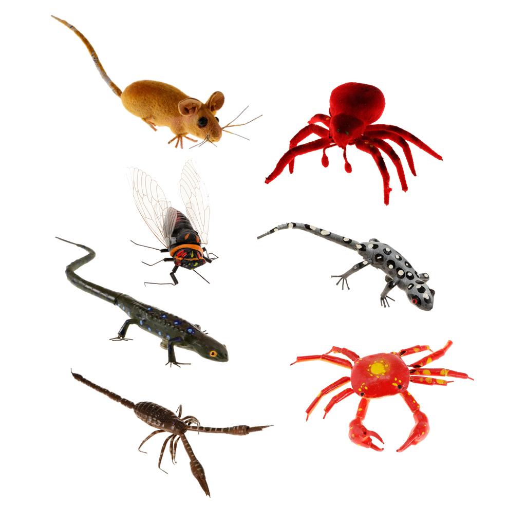 7Pieces Highly Simulated Clay Insects Random Color Animals Model Toys