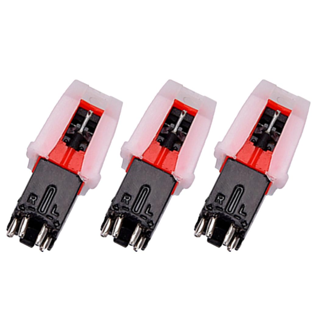 3pcs Universal Phonograph Turntable Cartridge Stylus Needles