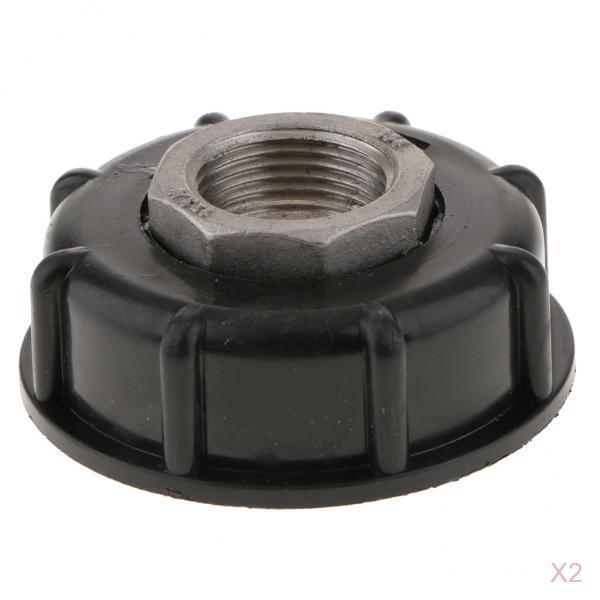 2pcs IBC Tote Water Tank Adapter 60mm Coarse Thread to 3/4 Internal Thread"