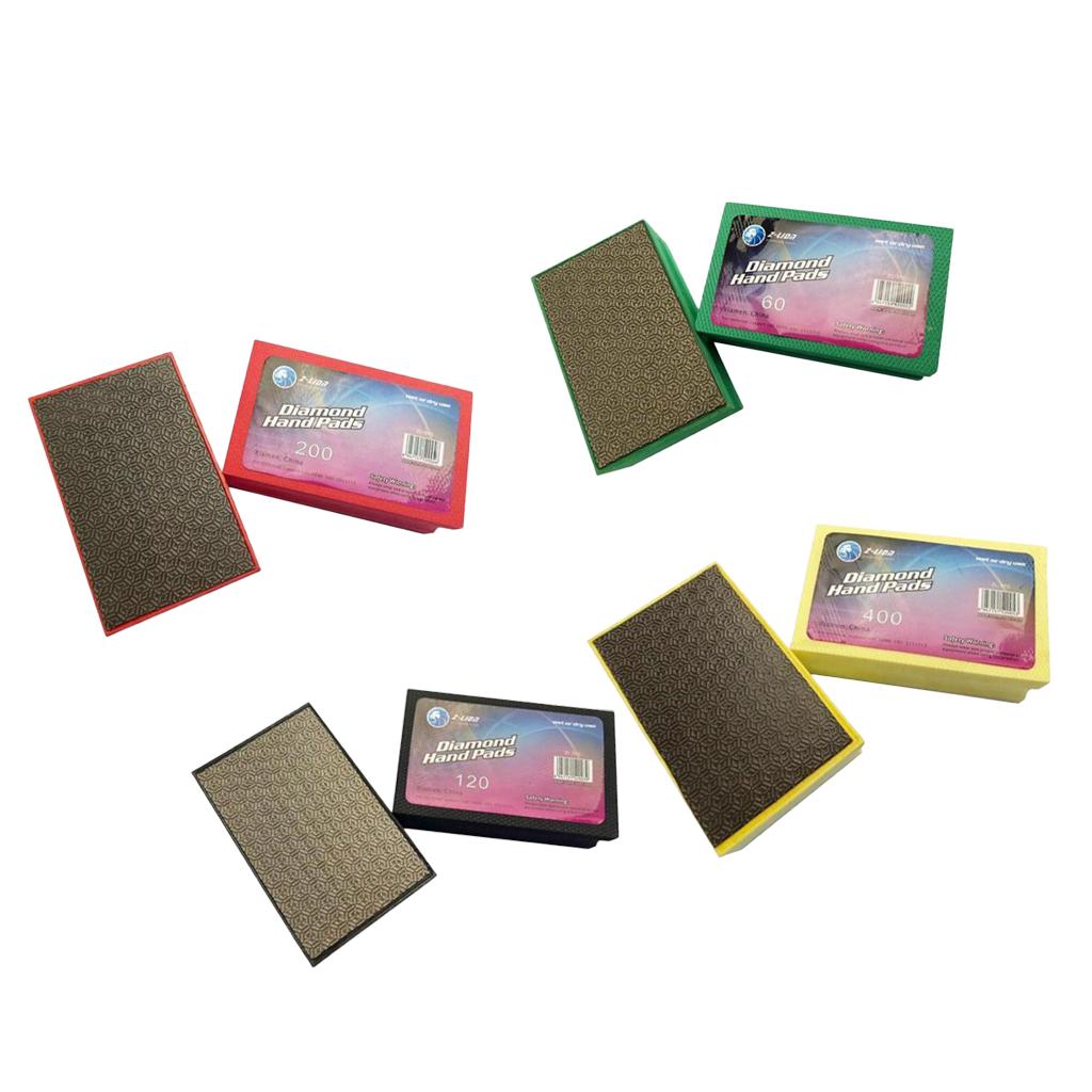 4pcs Electroplated Diamond Hand Polishing Pads Foam Back for Granite Marble