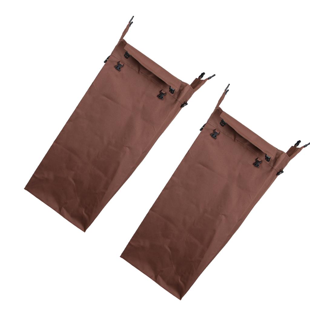 2pcs Oxford Waterproof Cleaning Janitorial Housekeeping Cart Bag Chocolate