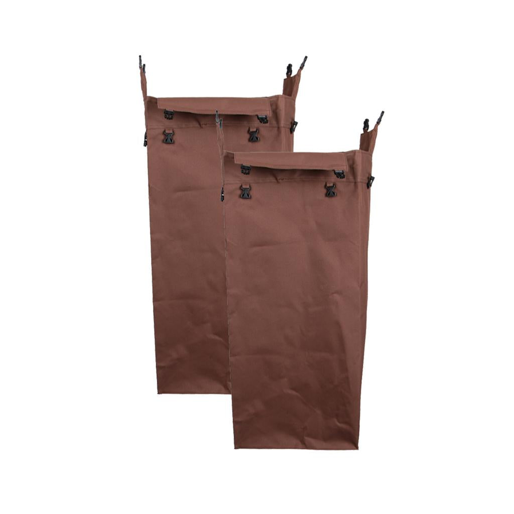 2pcs Oxford Waterproof Cleaning Janitorial Housekeeping Cart Bag Chocolate