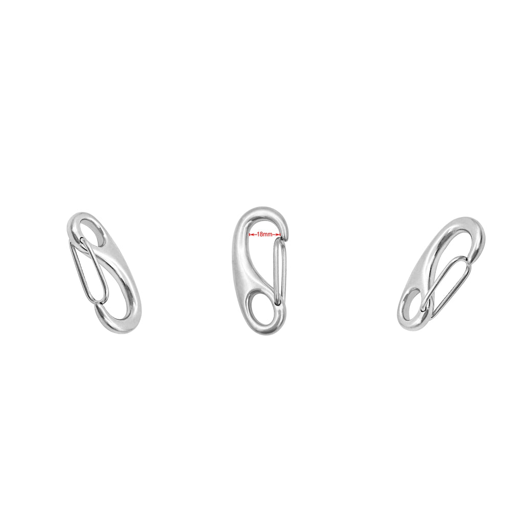3Pieces Marine 316 Stainless Steel Spring Snap Hook Boat Anchor Rigging Clip