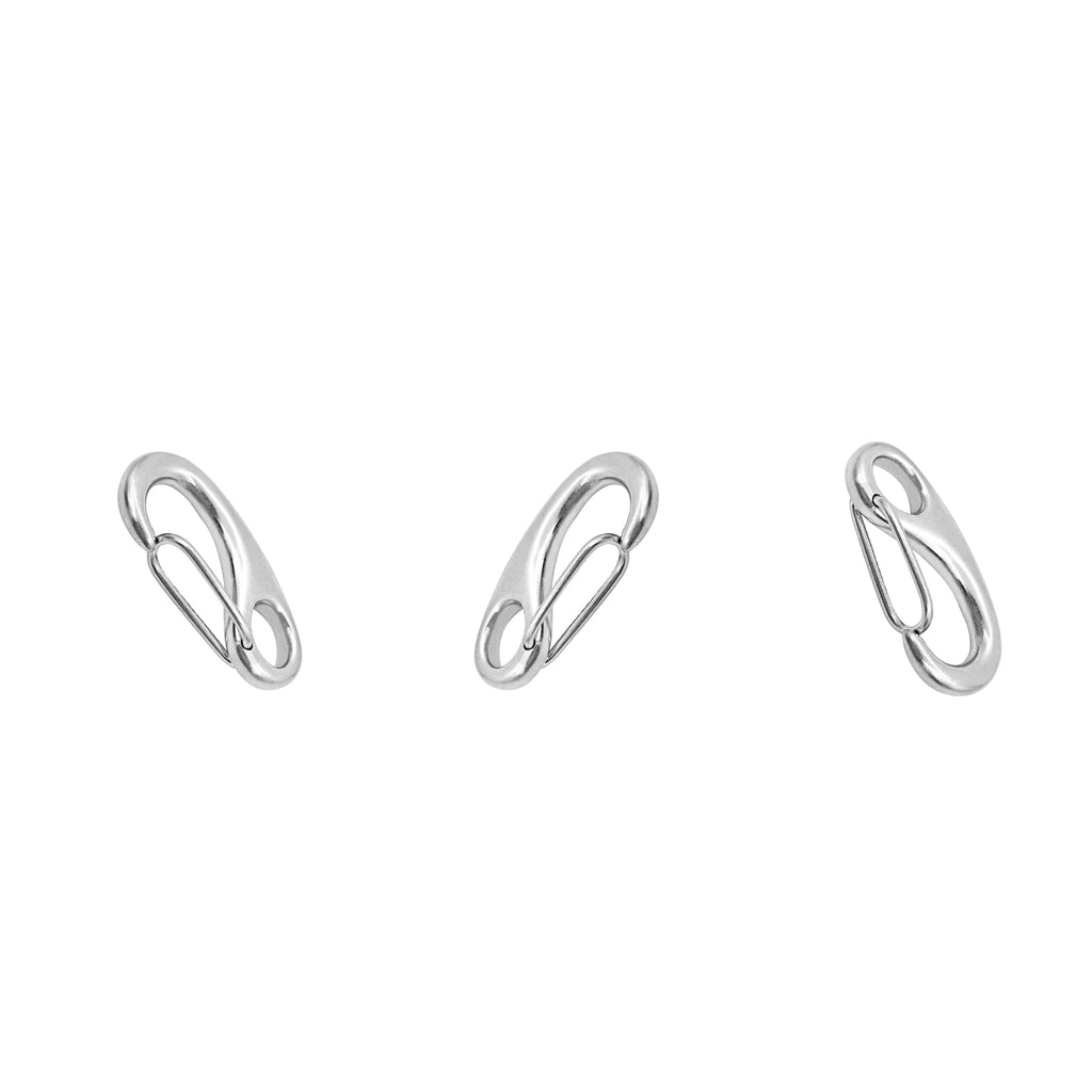 3Pieces Marine 316 Stainless Steel Spring Snap Hook Boat Anchor Rigging Clip