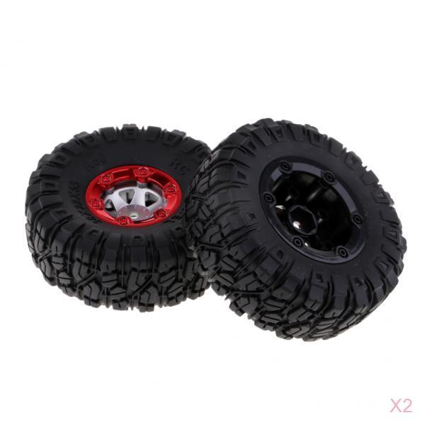4Pcs Wheel Rim Tire Tyres for Wltoys 12428 12423 RC Car Trucks Model Parts