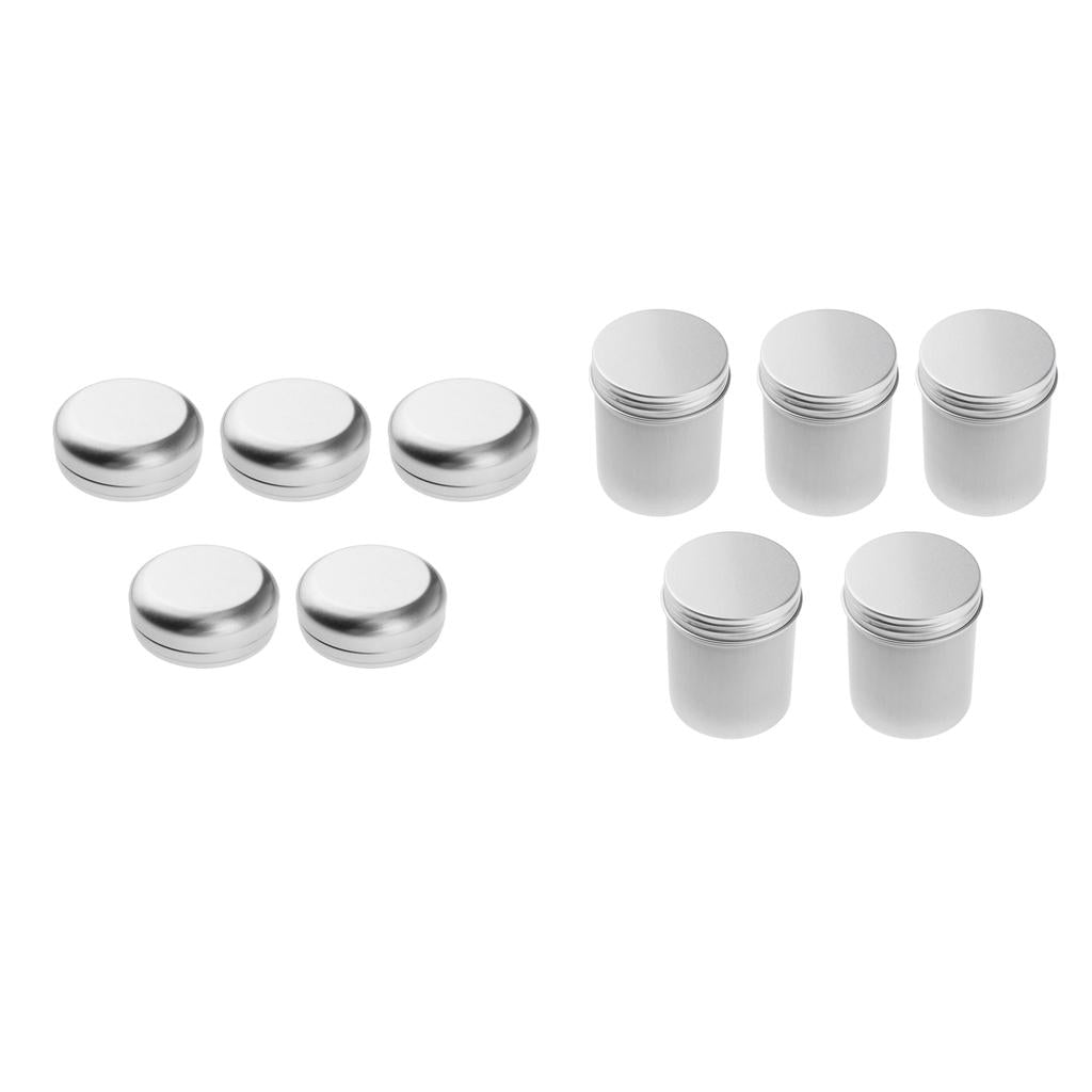 10pcs Aluminium Tin Pot Cosmetic Cream Balm Salves Jar Bottle Container