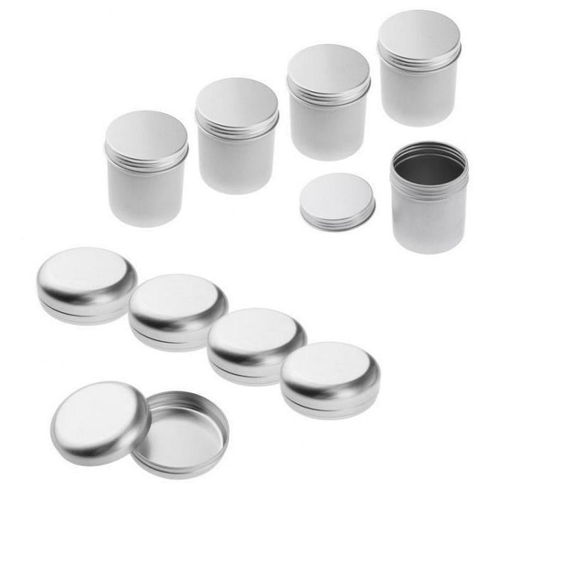10pcs Aluminium Tin Pot Cosmetic Cream Balm Salves Jar Bottle Container