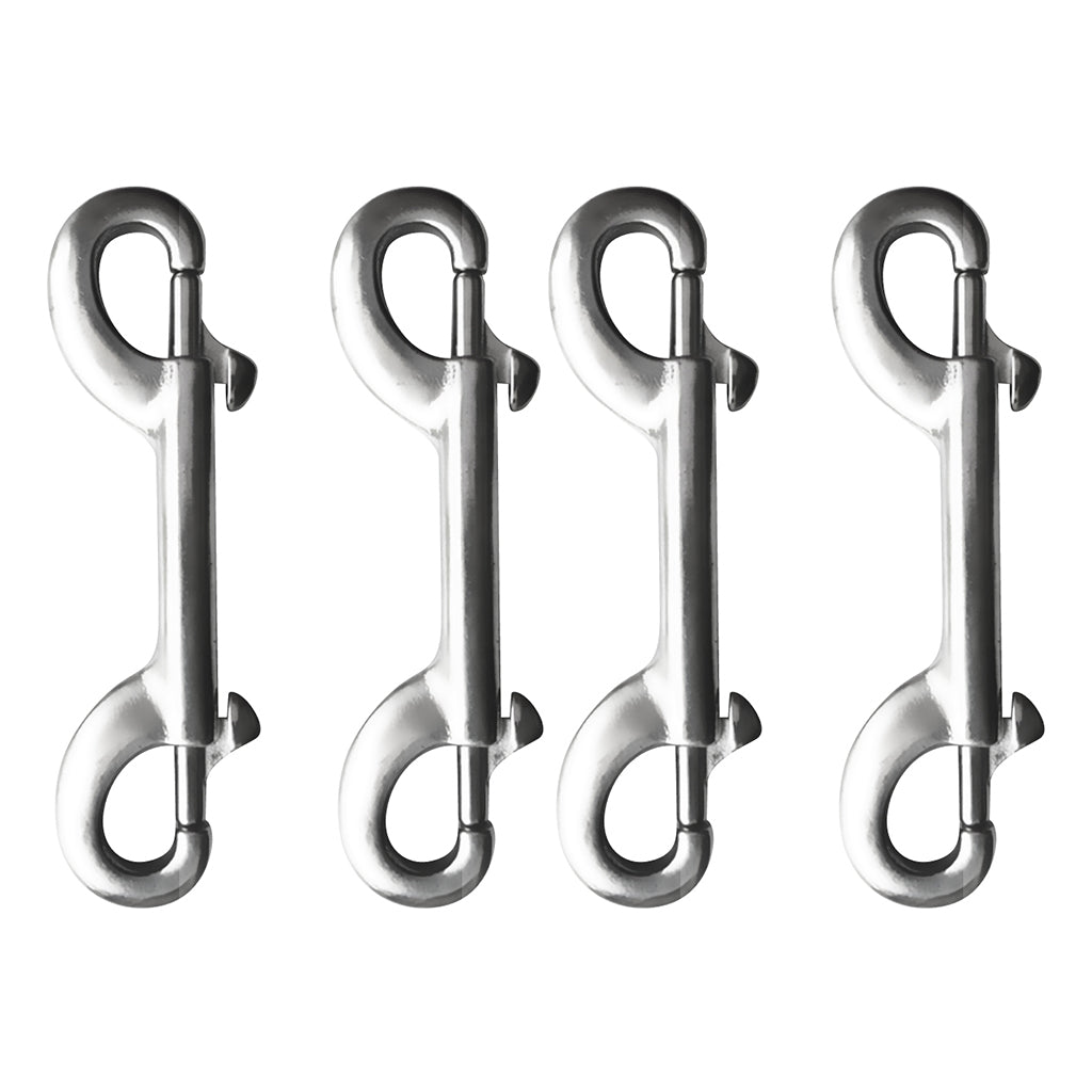 4 Pieces 10cm Scuba Diving 316 Stainless Steel Double Ended Snap Bolt Clip