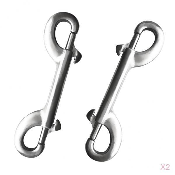 4 Pieces 10cm Scuba Diving 316 Stainless Steel Double Ended Snap Bolt Clip