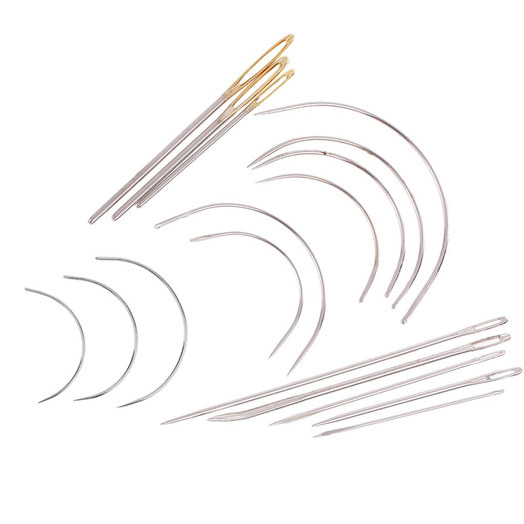 17 Pieces Hand Repair Upholstery Sewing Needles Carpet Leather Curved Canvas