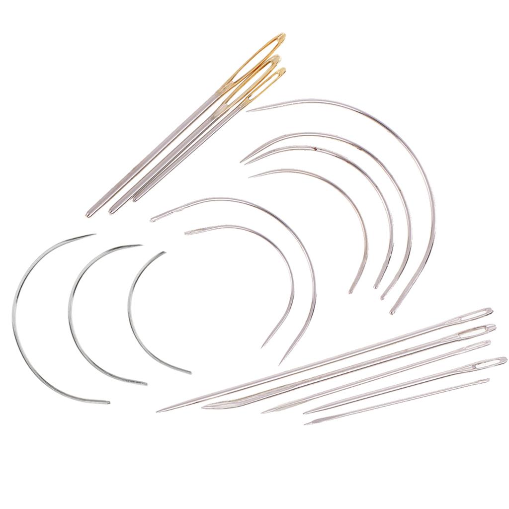 17 Pieces Hand Repair Upholstery Sewing Needles Carpet Leather Curved Canvas