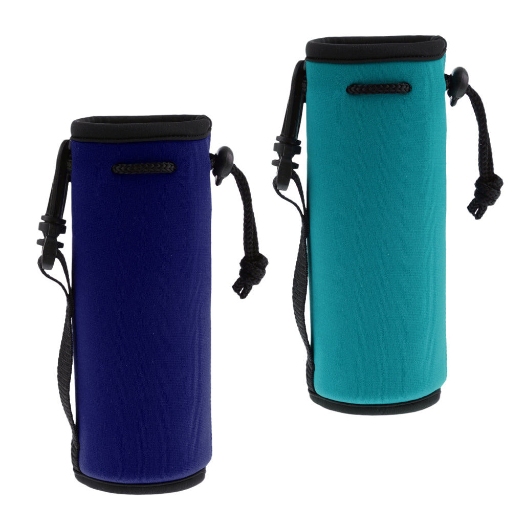 2Pcs Neoprene Insulated Water Drink Bottle Carrier Pouch Cover Sleeve Case