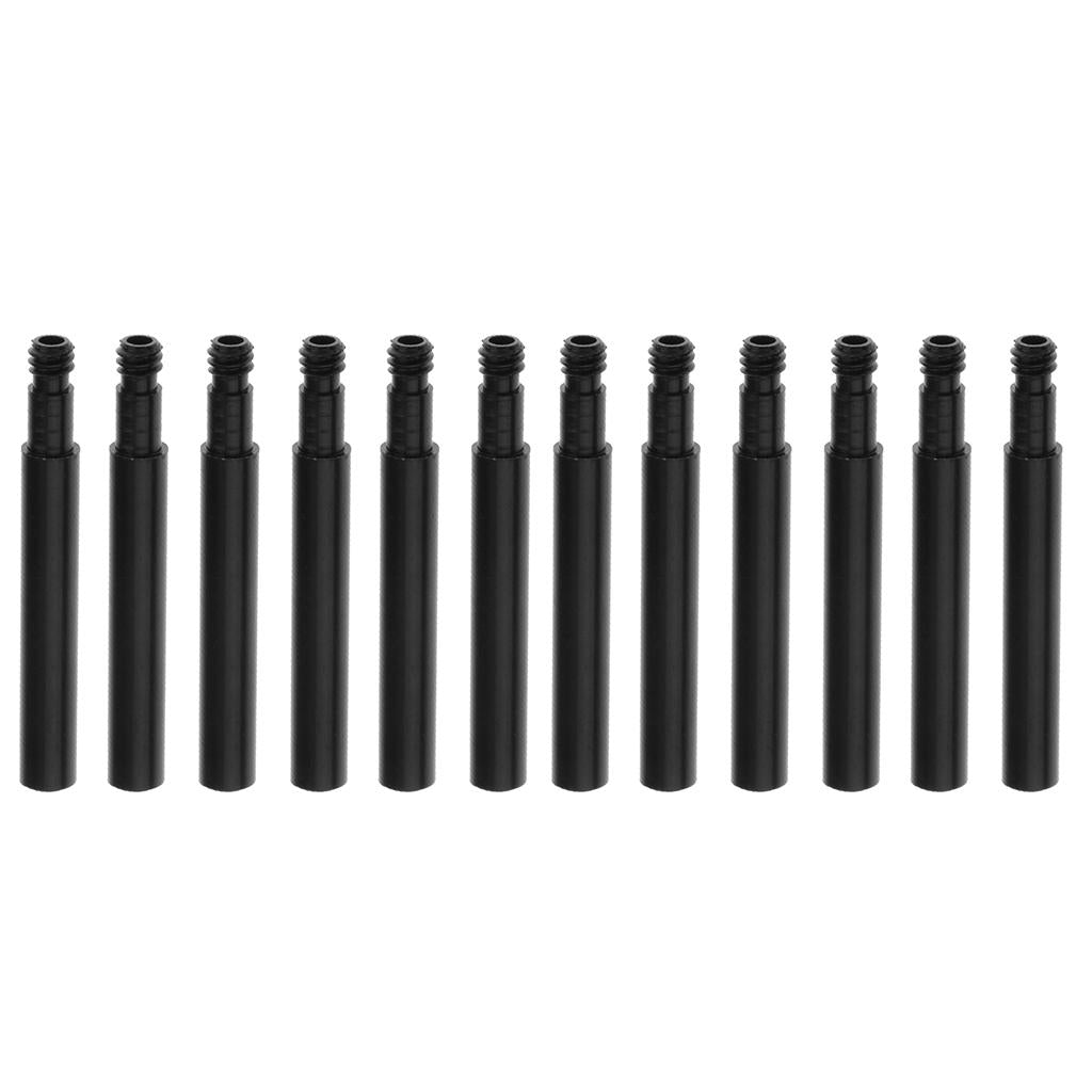12Pcs Cycling Bike Bicycle Presta Valve Extender Extension 40mm Black