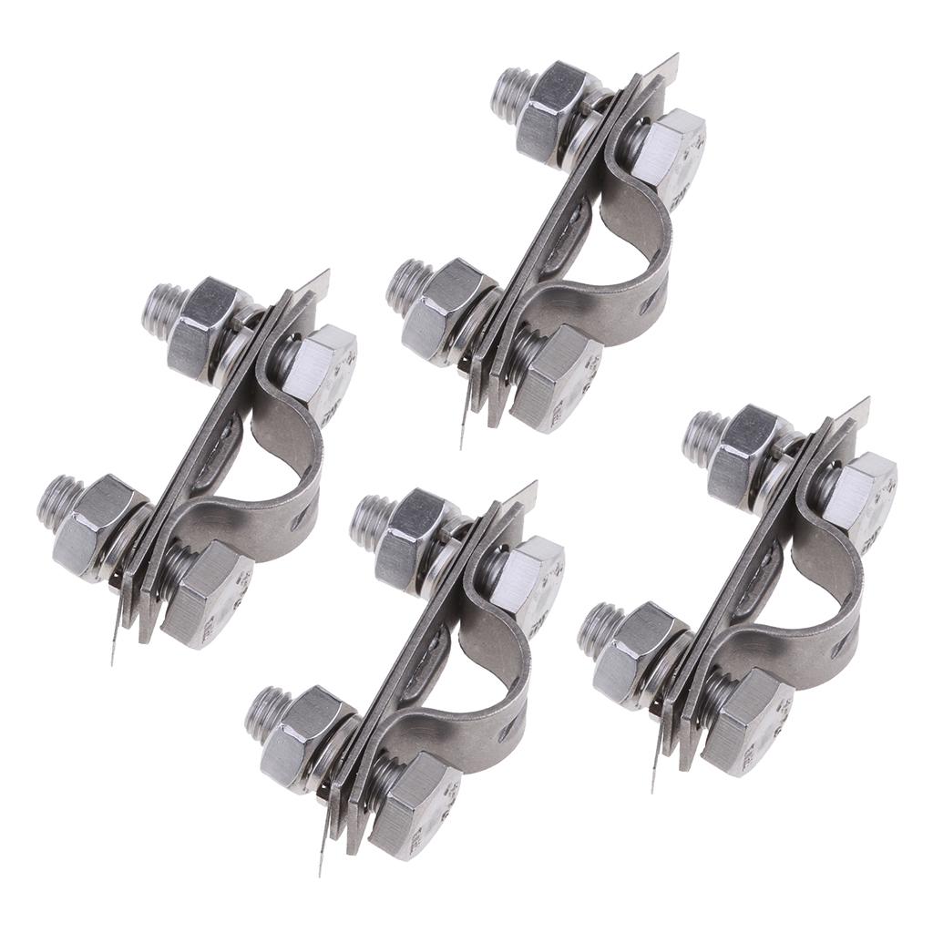 4Pcs 304 Stainless Steel Control Throttle Cable U Shaped Clamp Boat Hardware