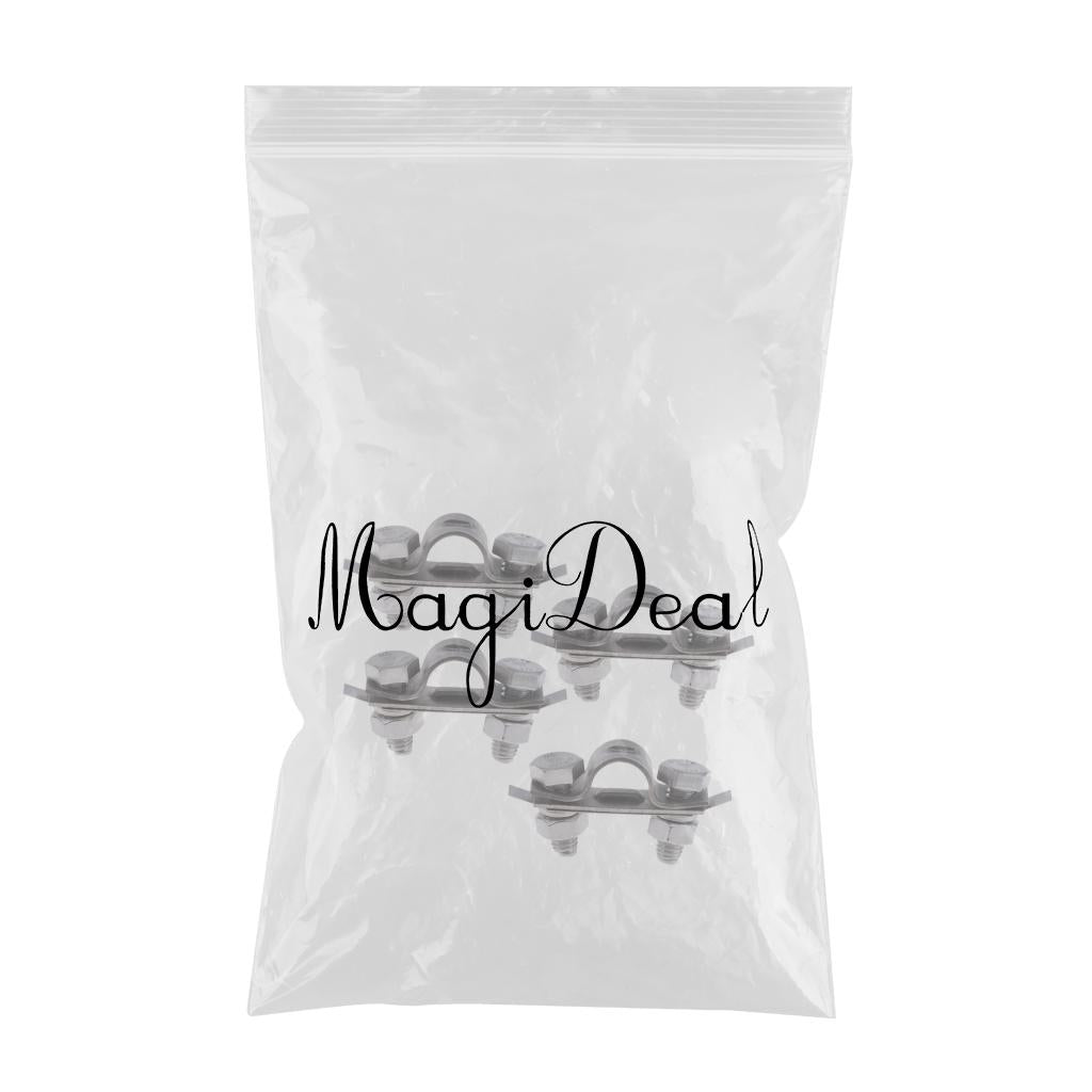 4Pcs 304 Stainless Steel Control Throttle Cable U Shaped Clamp Boat Hardware