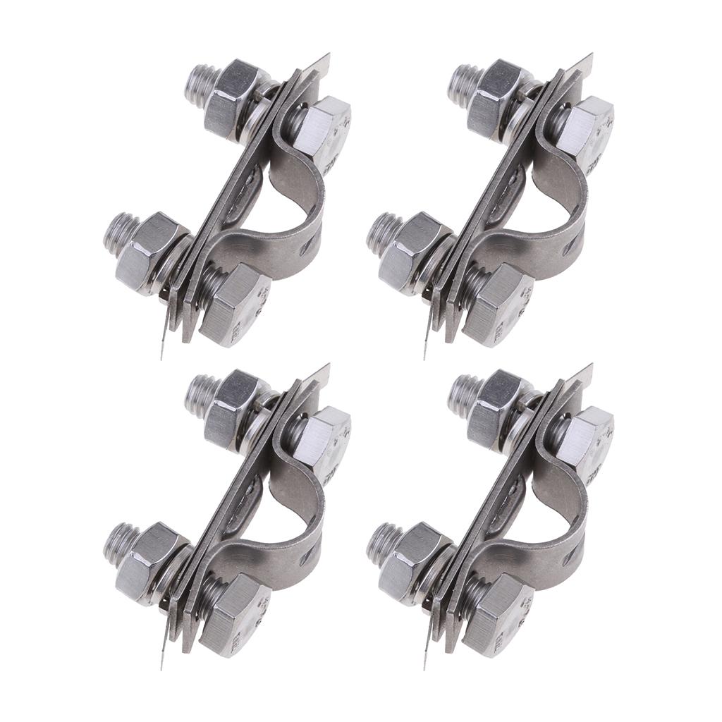 4Pcs 304 Stainless Steel Control Throttle Cable U Shaped Clamp Boat Hardware