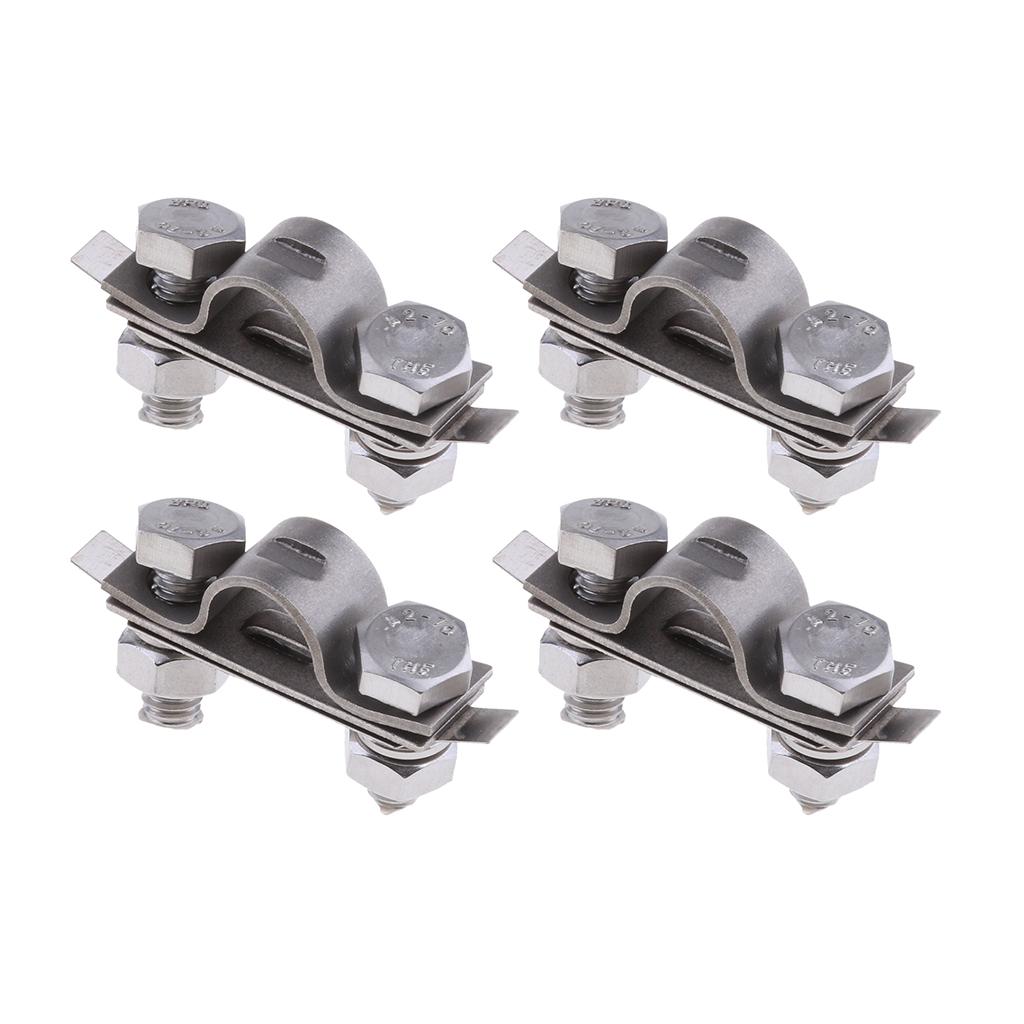 4Pcs 304 Stainless Steel Control Throttle Cable U Shaped Clamp Boat Hardware