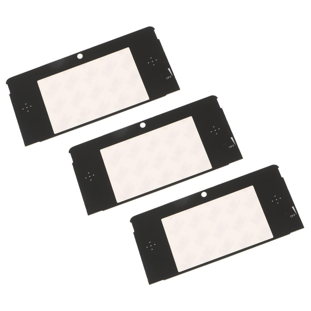 3Pcs LCD Screen Display Glass Cover Top Replacement for Nintendo 3DS Mirror