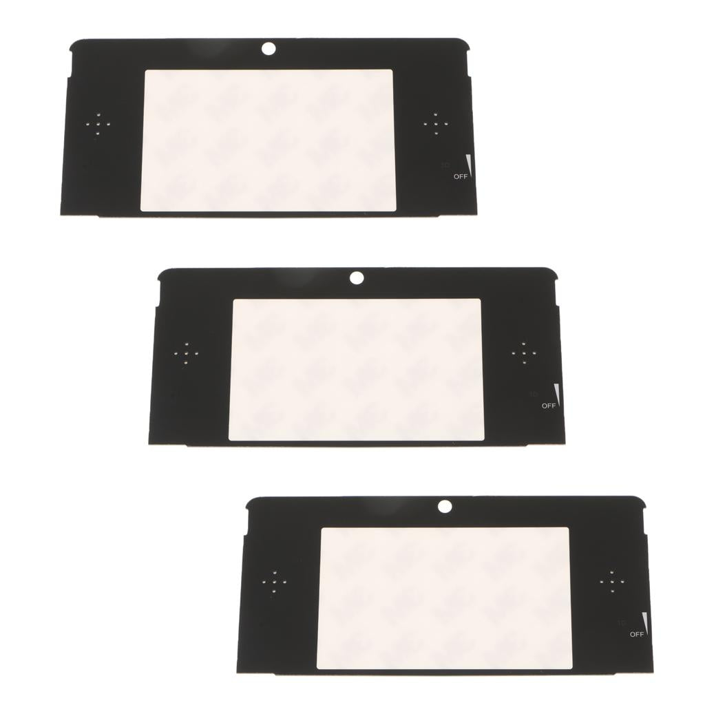 3Pcs LCD Screen Display Glass Cover Top Replacement for Nintendo 3DS Mirror