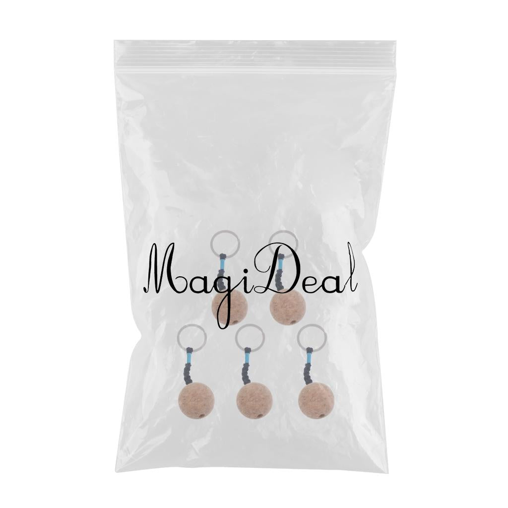 5PCS 3.5cm Floating Cork Keyring Water Buoyant Key Ring Marine Sailing Boat