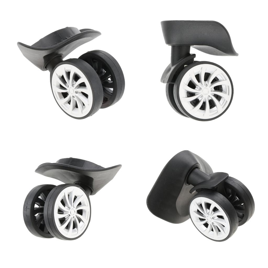 2 Pair Luggage Suitcase Mute Swivel Wheels Replacement Trolleys Casters A57#