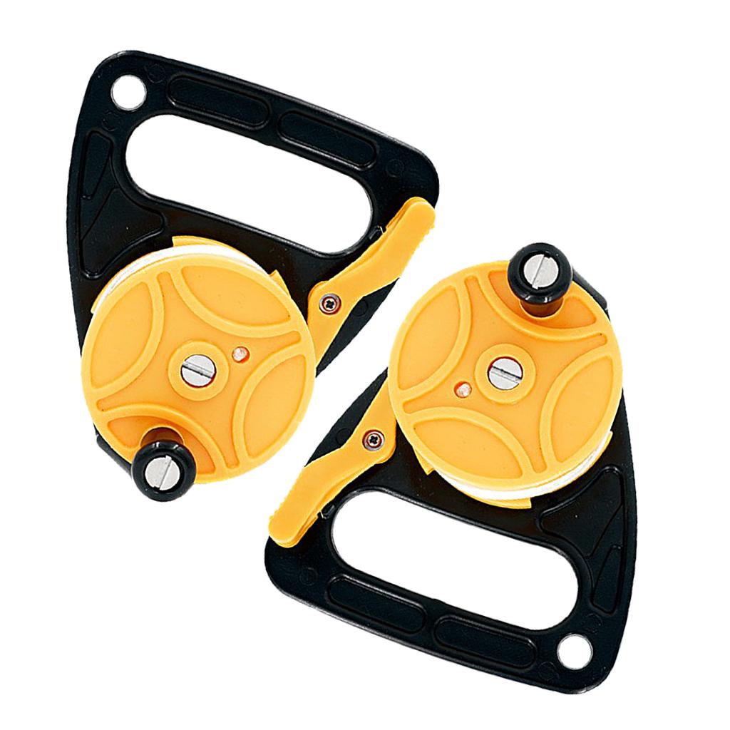 2PCS Dive Reel 150ft Underwater Scuba Diving Reel with Line Guide & Stopper