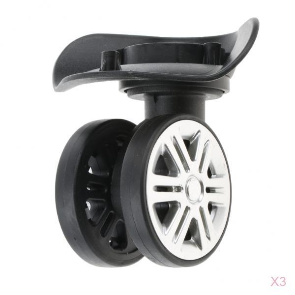 3 Pairs A09 Suitcase Luggage Casters Mute Dual Roller Wheels for Travel Case
