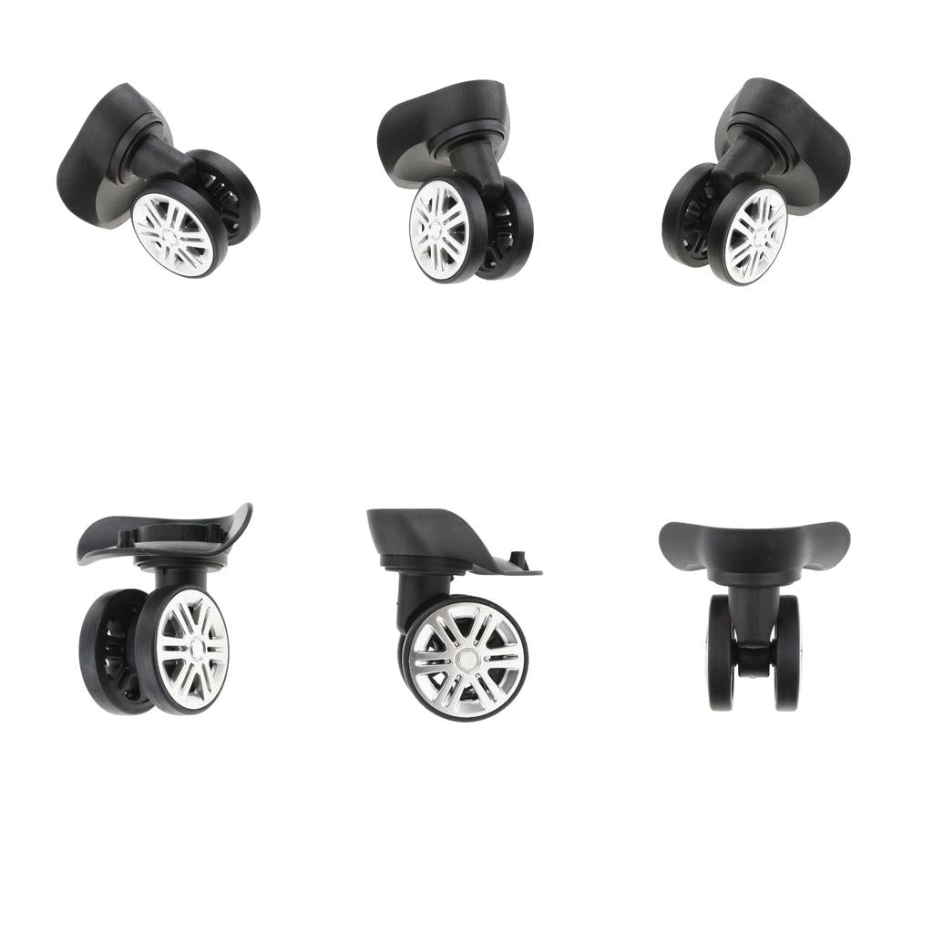 3 Pairs A09 Suitcase Luggage Casters Mute Dual Roller Wheels for Travel Case