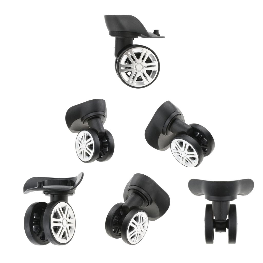3 Pairs A09 Suitcase Luggage Casters Mute Dual Roller Wheels for Travel Case