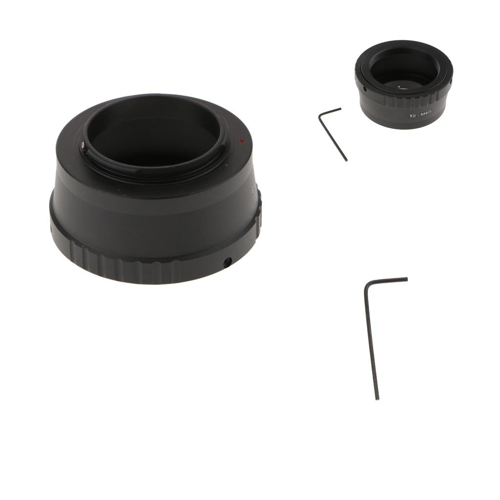 2x T2 Mount Lens Adapter to Micro 4/3 for Olympus Panasonic Camera Telescope