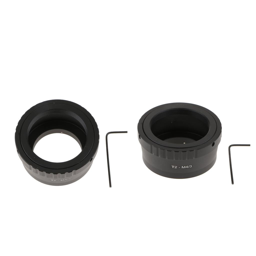 2x T2 Mount Lens Adapter to Micro 4/3 for Olympus Panasonic Camera Telescope