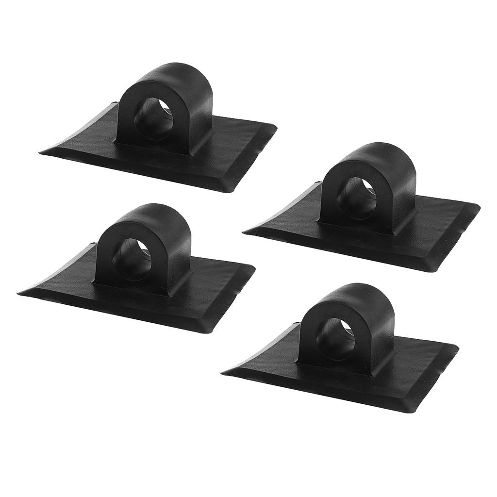 4 Pieces Kayak Fishing Boat Engine Motor Mount Stand Holder Bracket Black