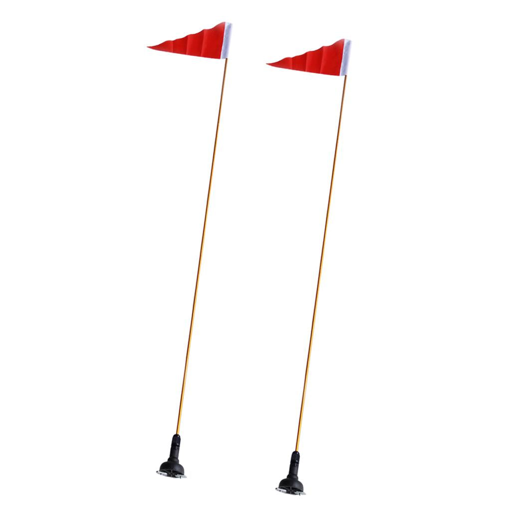 2PCS 1.2M Safety Flag Base Kit with Rail Mount Base Canoe Kayak Accessories