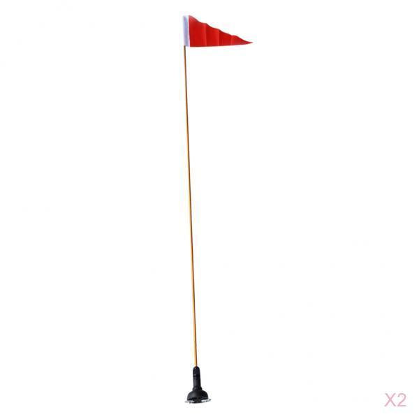 2PCS 1.2M Safety Flag Base Kit with Rail Mount Base Canoe Kayak Accessories