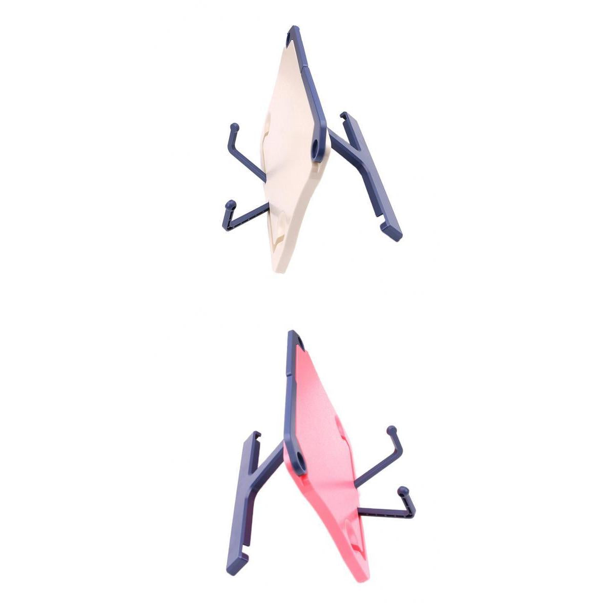 2x Portable Reading Book Stand Music Stand Adjustable Holder Rack White+Pink