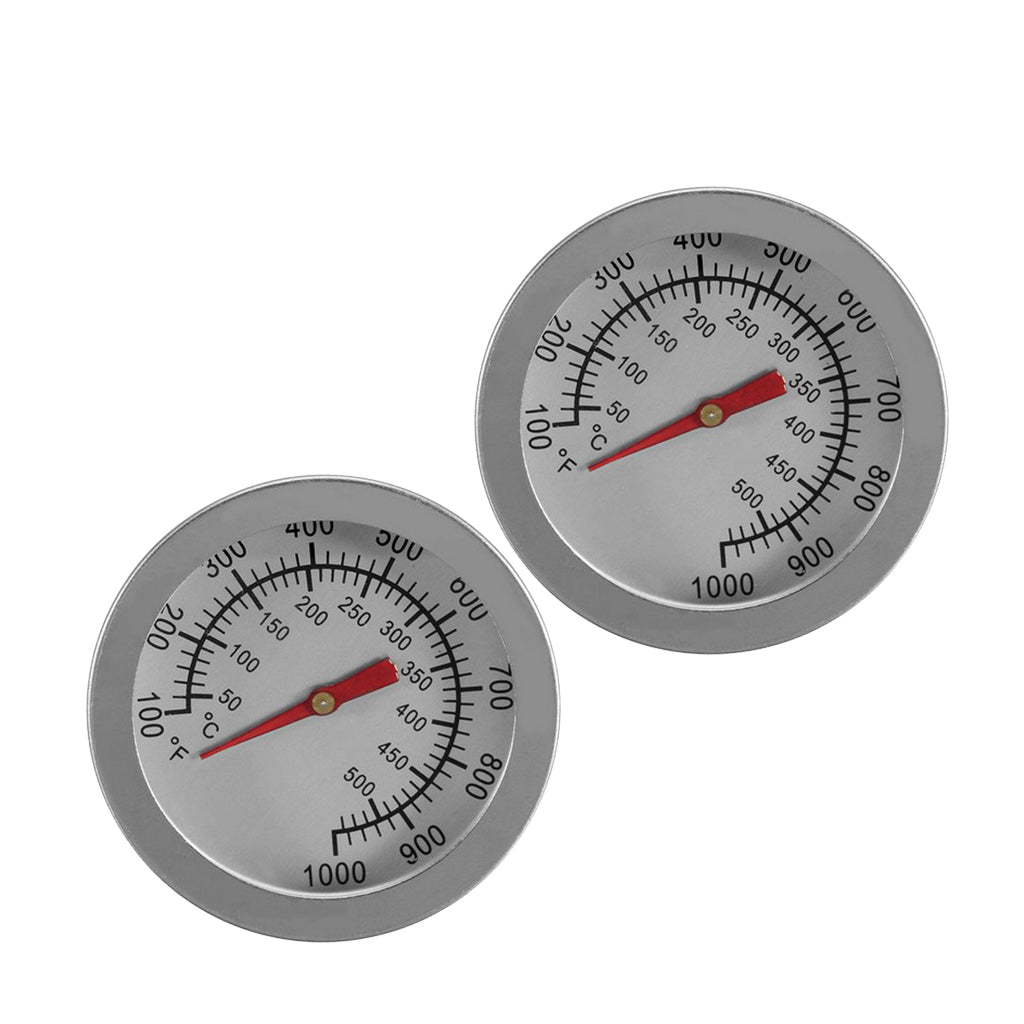 2Pcs Barbecue BBQ Grill Thermometer Temp Gauge Outdoor Cam Cook Food Tool